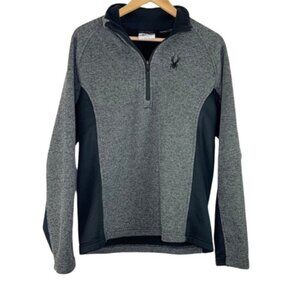 Mens Spyder ½ Zip Outbound Grey Black Sweater